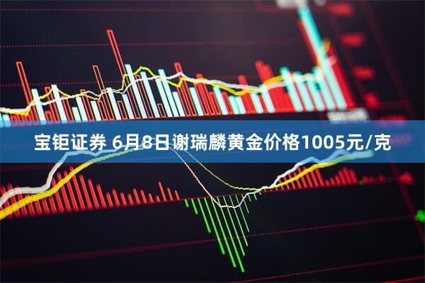 宝钜证券 6月8日谢瑞麟黄金价格1005元/克